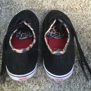 black vans with cheetah trim